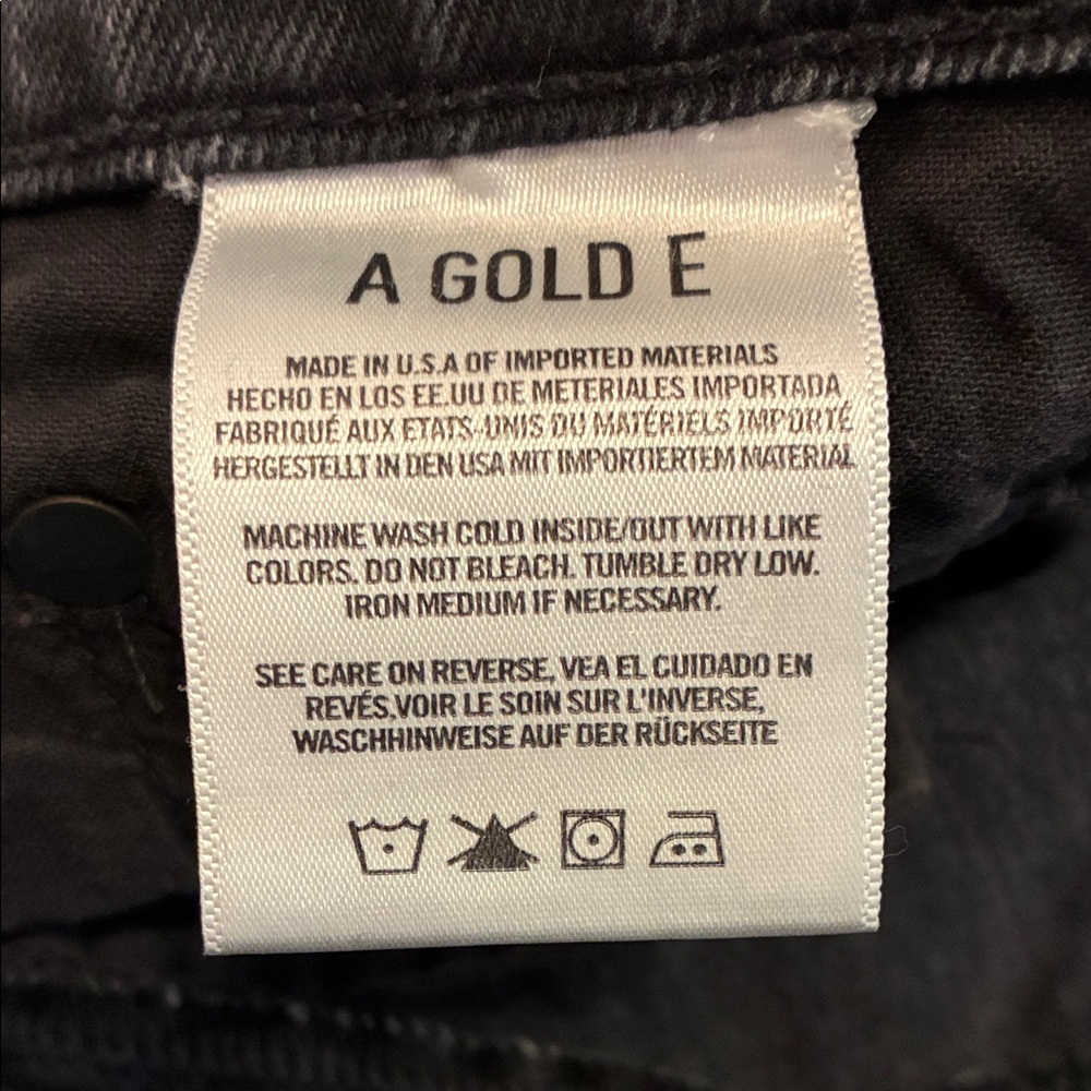 Agolde Women's Nico High-Rise Slim Cropped Jeans Faded Black Size 25 - Picture 8 of 11